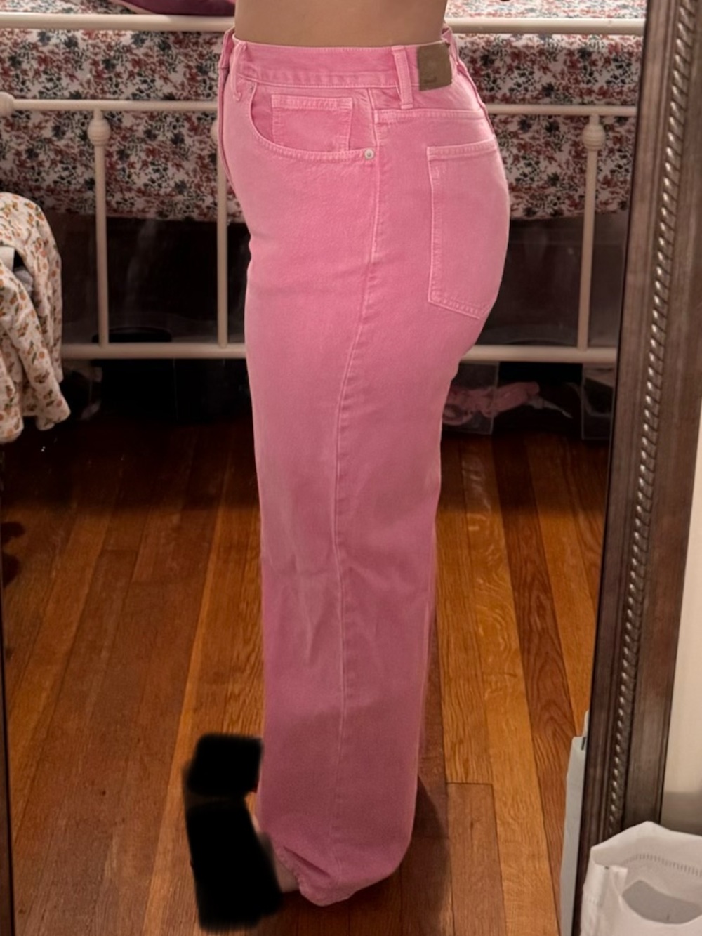 Madewell Baggy Straight Pink Jeans - Picture 2 of 7